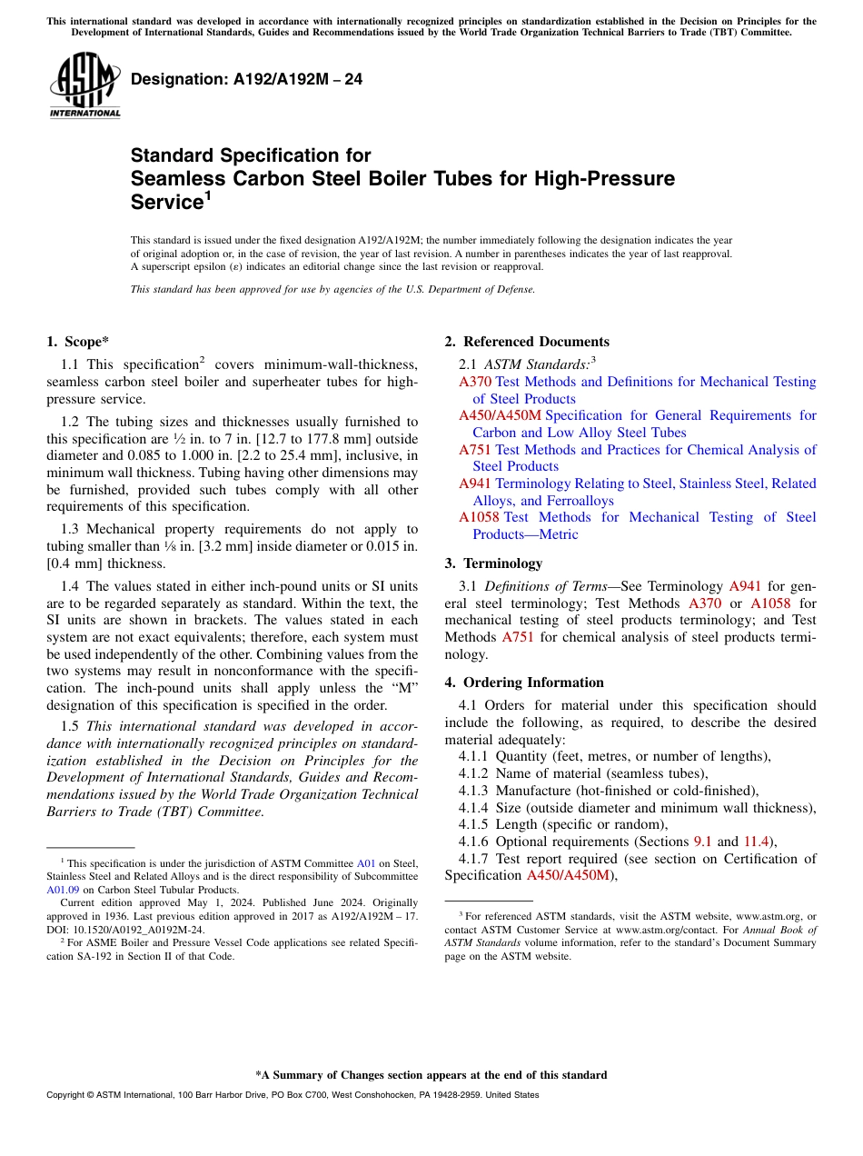 ASTM A192 - A 192M - 24.pdf_第1页