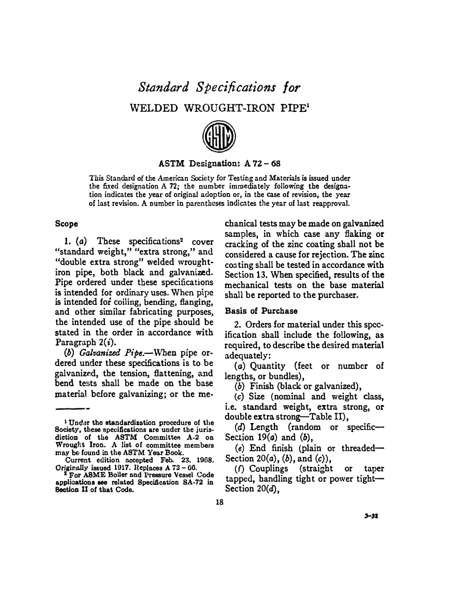 ASTM A72 - 68 scan.pdf_第1页