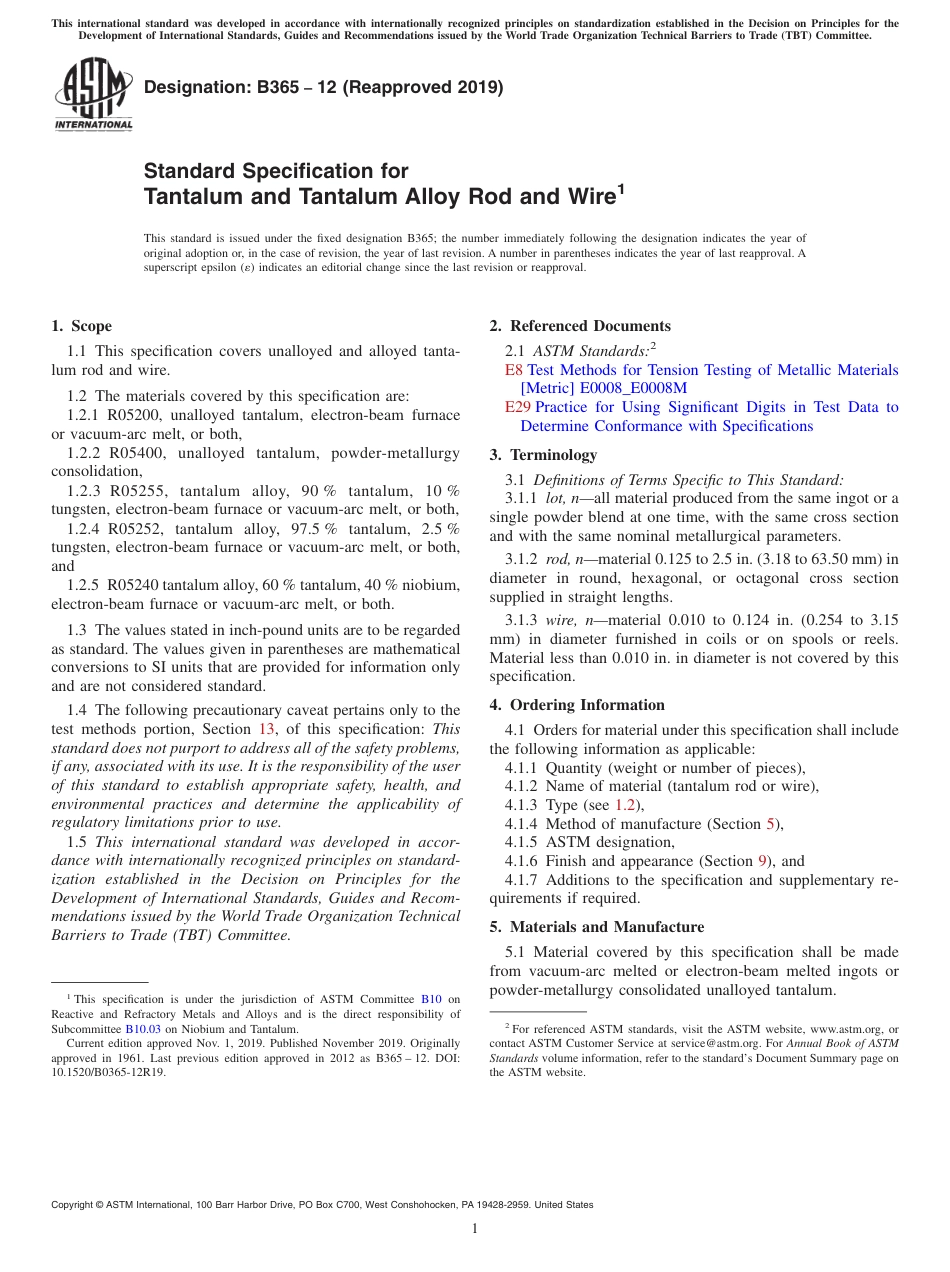 ASTM B365 - 12 (2019).pdf_第1页