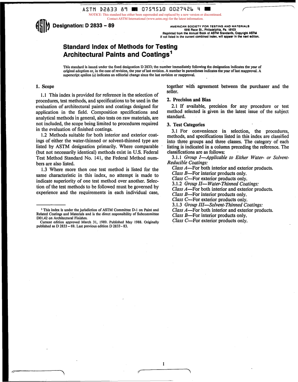ASTM D2833 - 89 scan.pdf_第1页