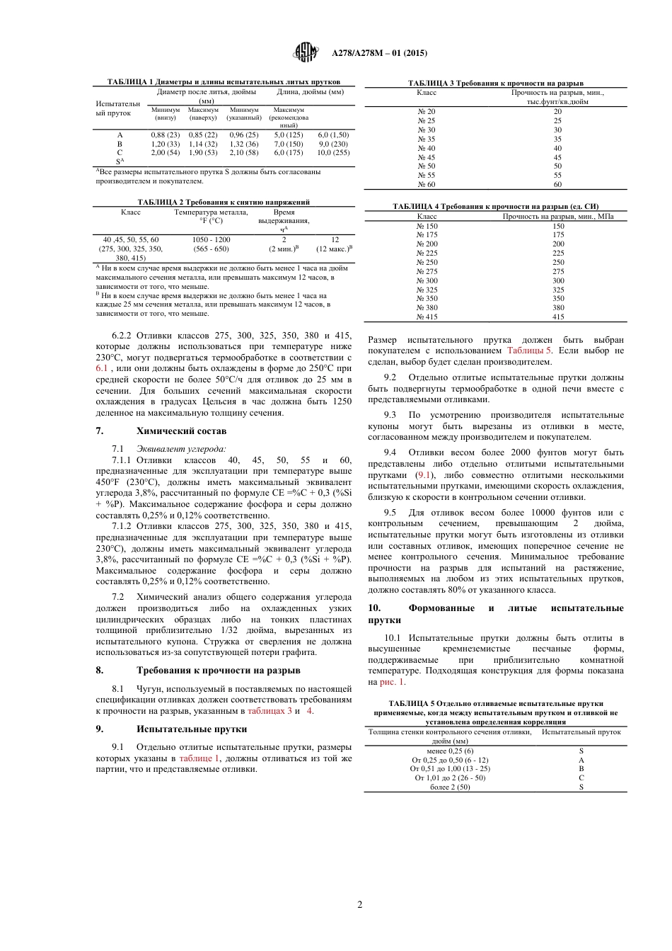 ASTM A278 - A 278M - 01 (2015) rus.pdf_第2页