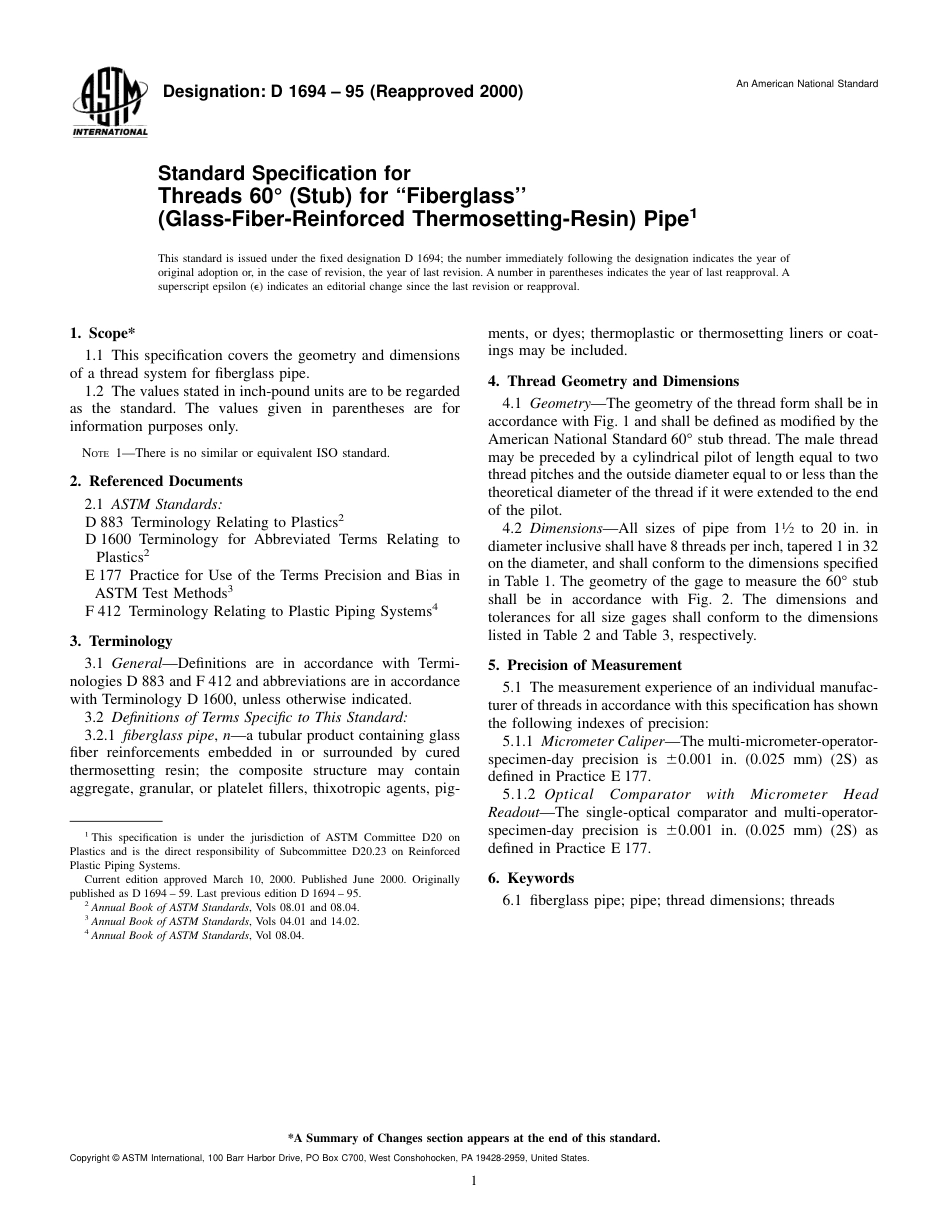 ASTM D1694 - 95 (2000).pdf_第1页
