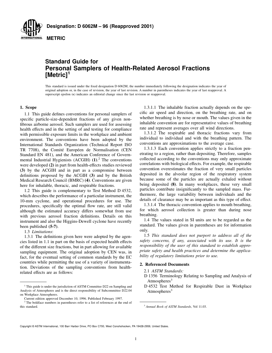 ASTM D6062M - 96 (2001).pdf_第1页