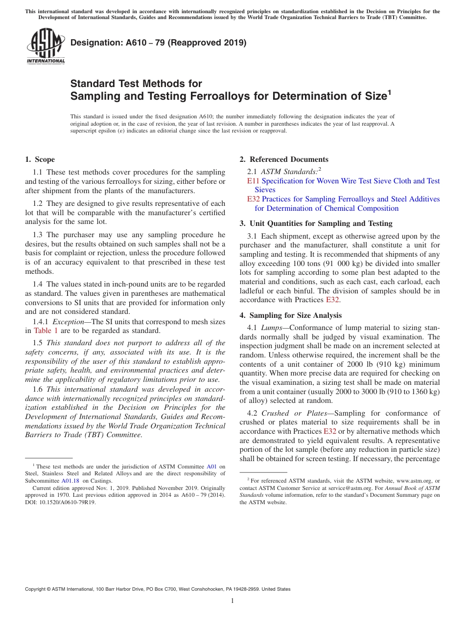 ASTM A610 - 79 (2019).pdf_第1页