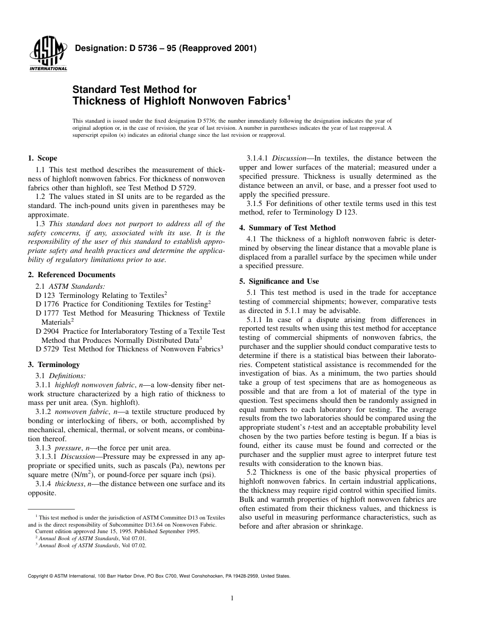 ASTM D5736 - 95 (2001).pdf_第1页