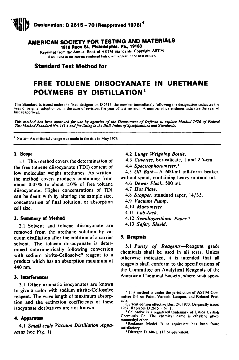 ASTM D2615 - 70 (1976)e1 scan.pdf_第1页