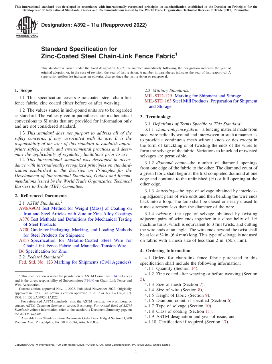 ASTM A392 - 11a (2022).pdf_第1页