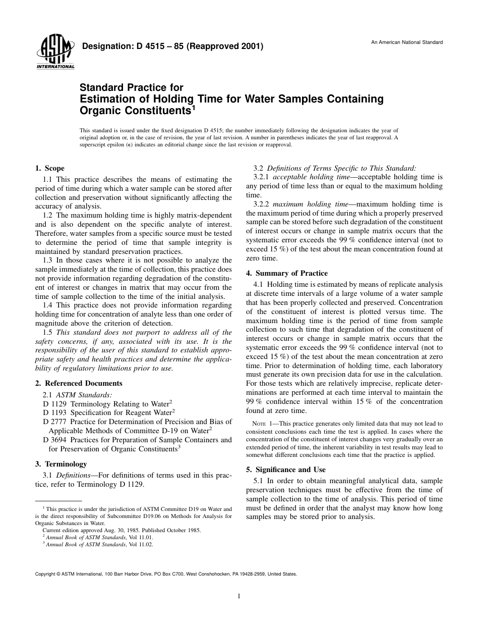 ASTM D4515 - 85 (2001).pdf_第1页