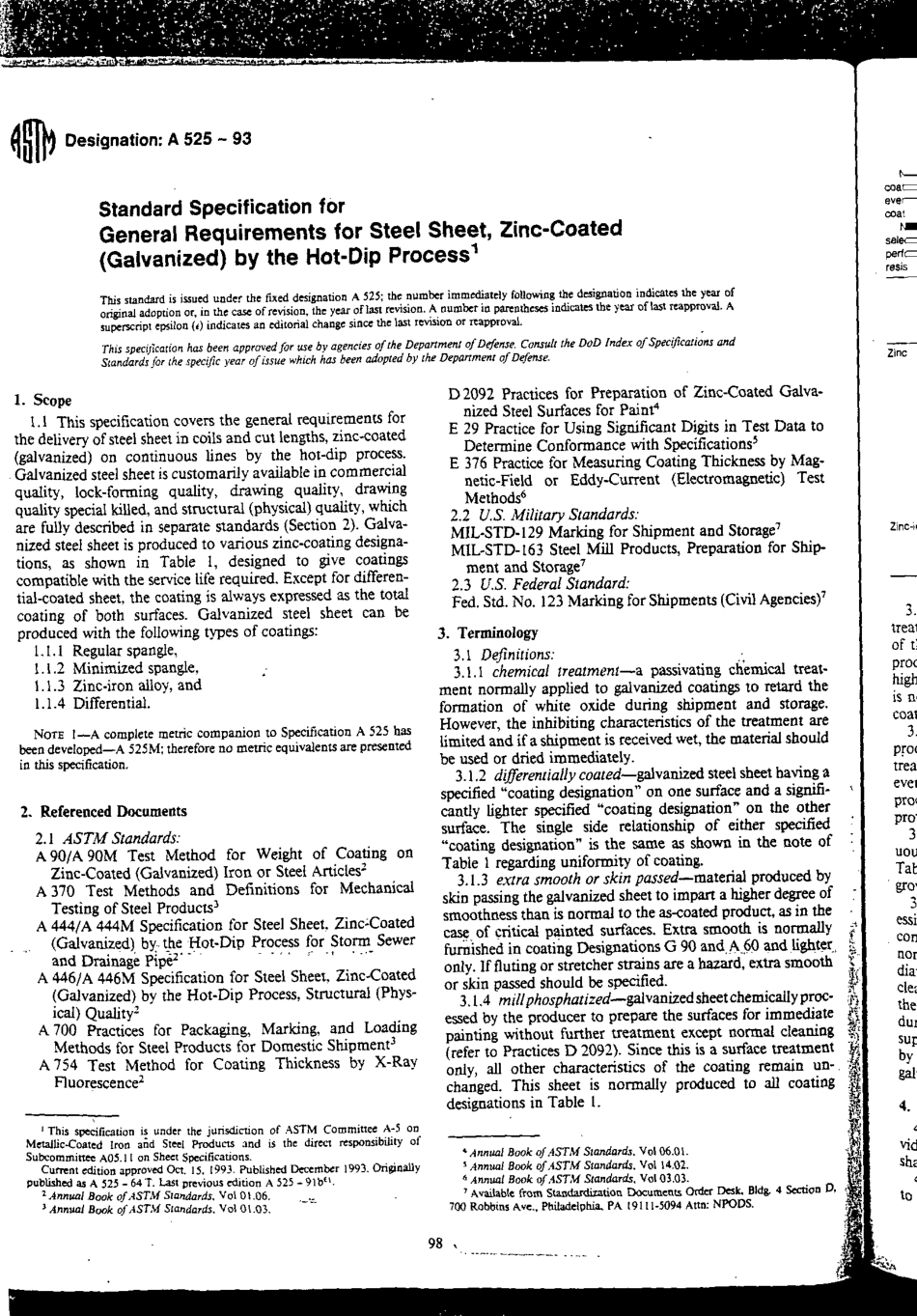 ASTM A525 - 93 scan.pdf_第1页