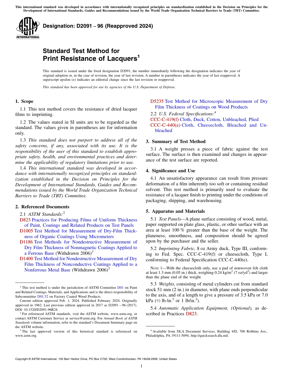ASTM D2091 - 96 (2024).pdf_第1页