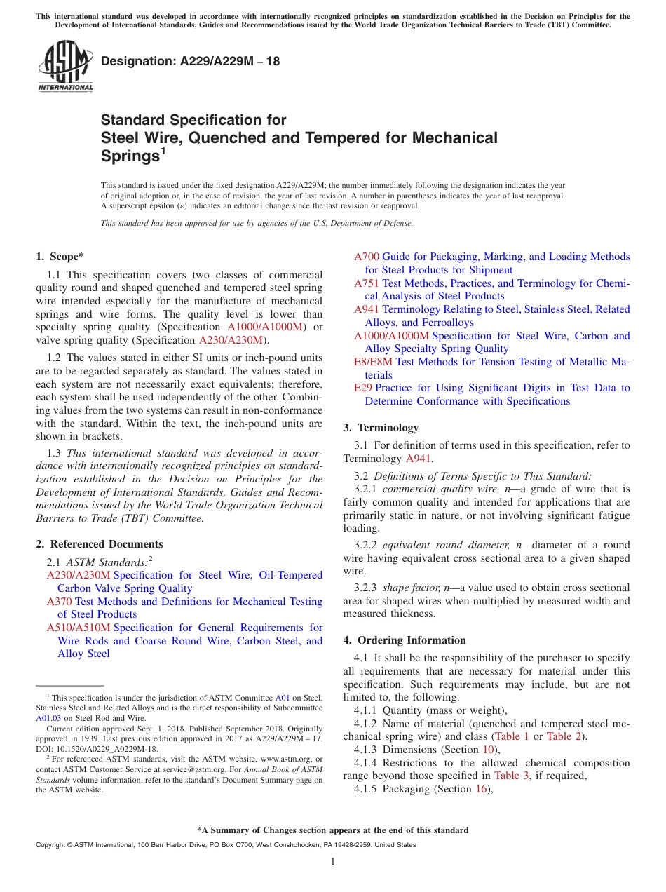 ASTM A229 - A 229M - 18.pdf_第1页