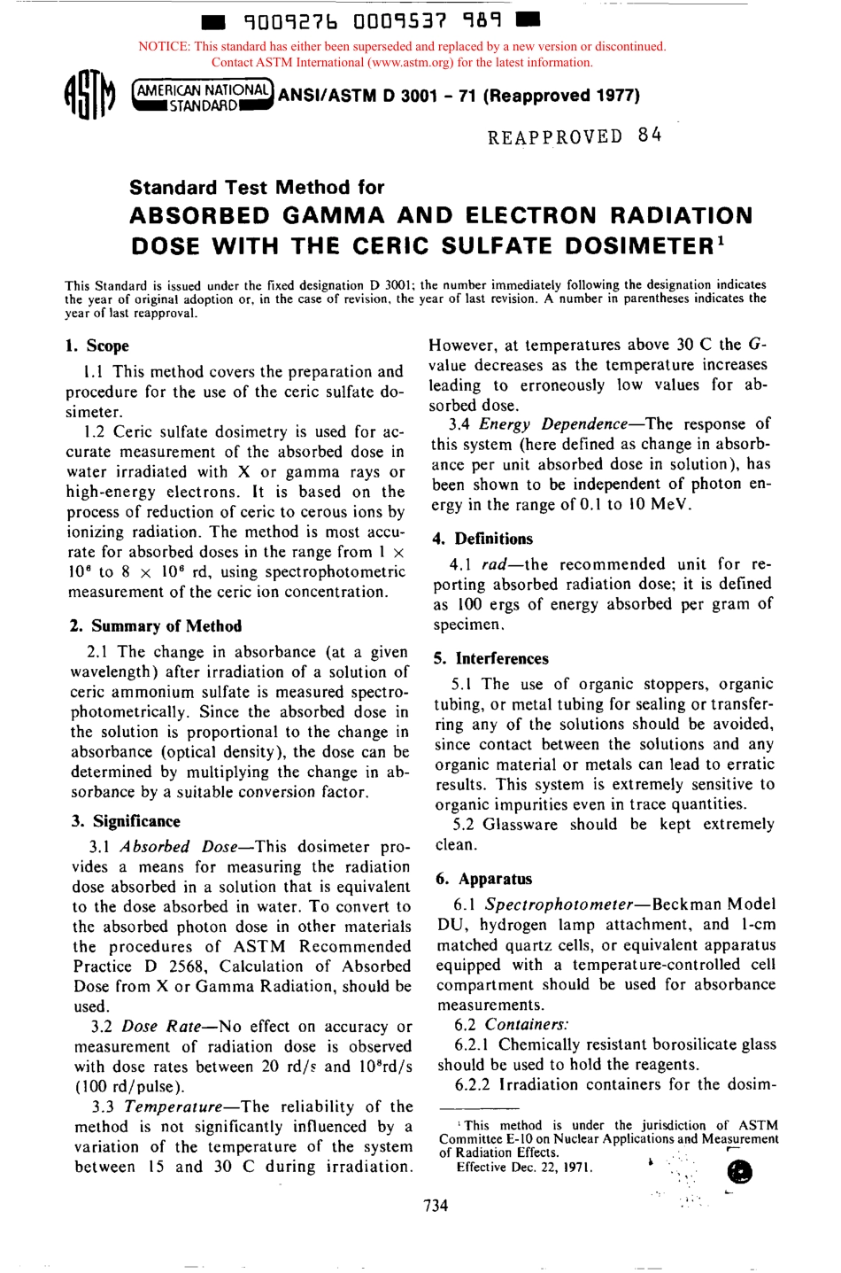 ASTM D3001 - 71 (1984) scan.pdf_第1页