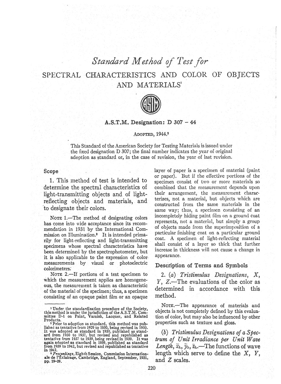 ASTM D307 - 44 scan.pdf_第1页