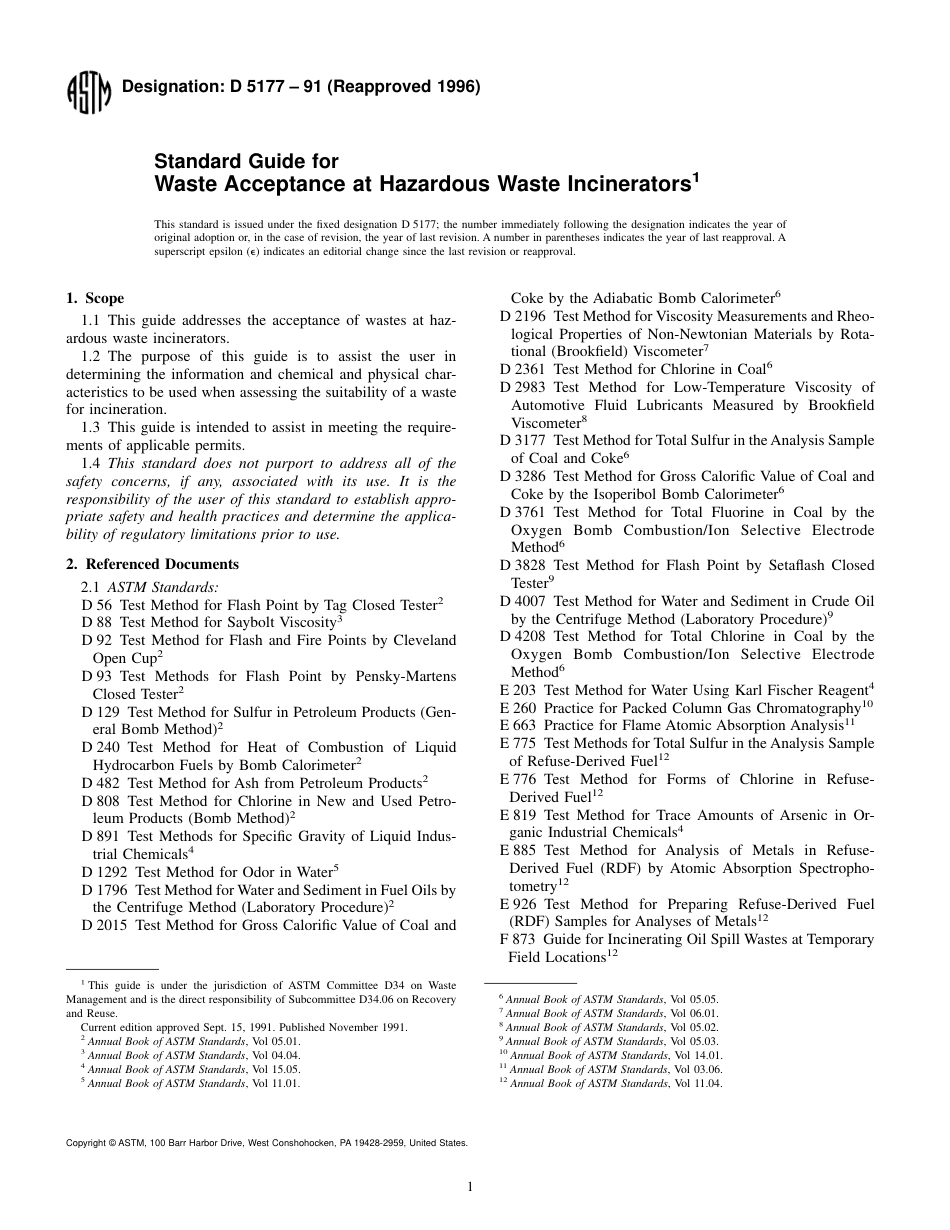 ASTM D5177 - 91 (1996).pdf_第1页
