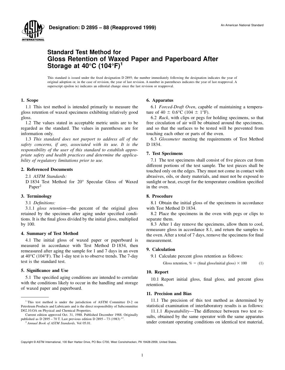 ASTM D2895 - 88 (1999).pdf_第1页