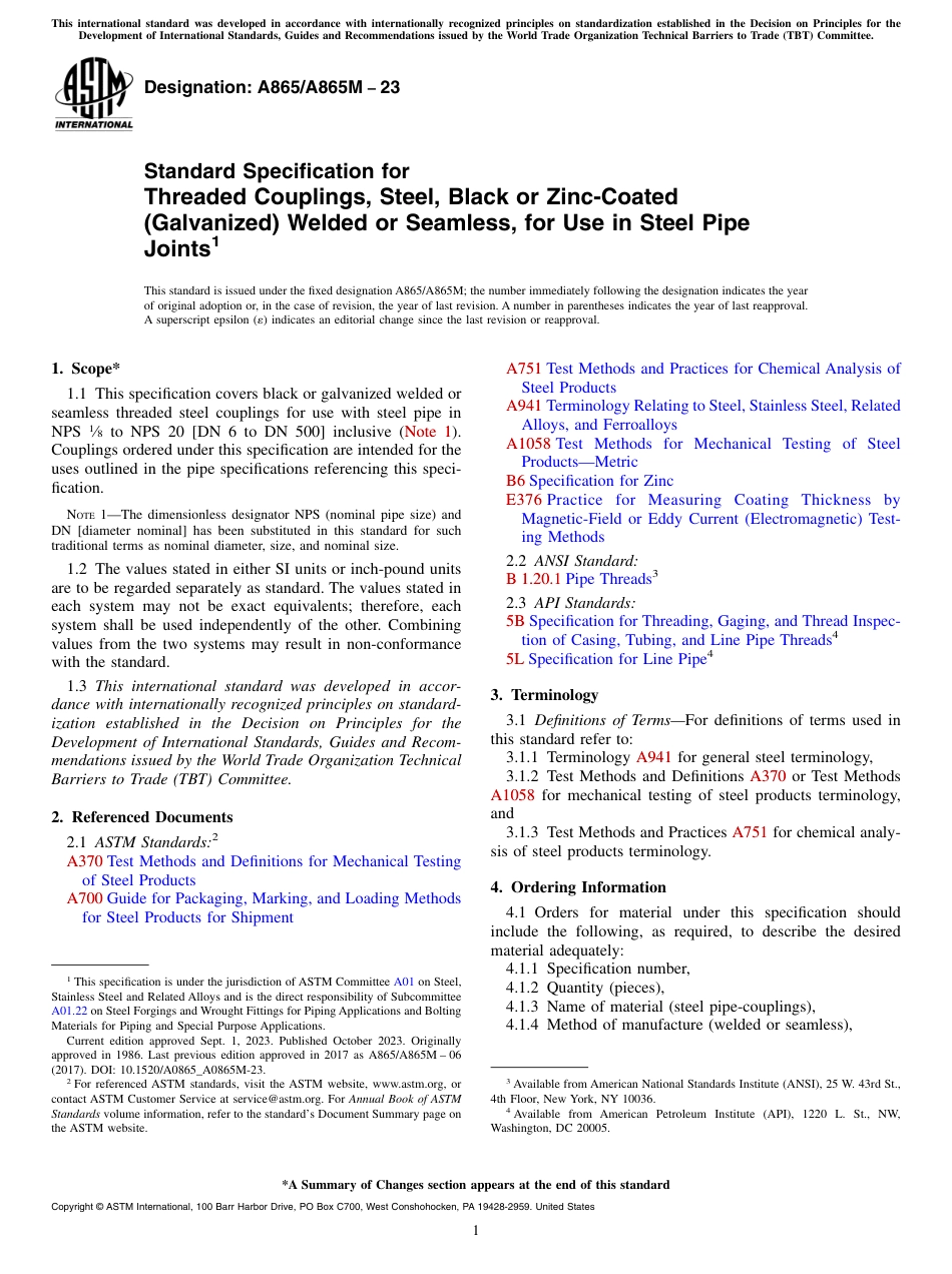 ASTM A865 - A 865M - 23.pdf_第1页