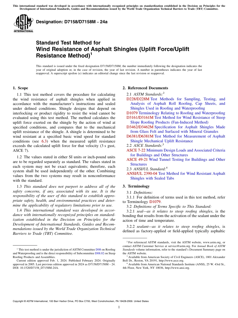 ASTM D7158 - D 7158M - 24a.pdf_第1页