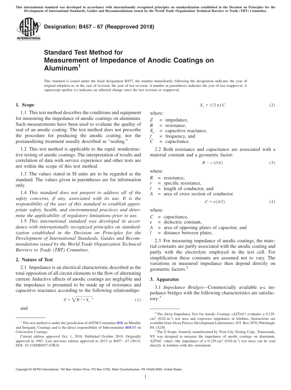 ASTM B457 - 67 (2018).pdf_第1页