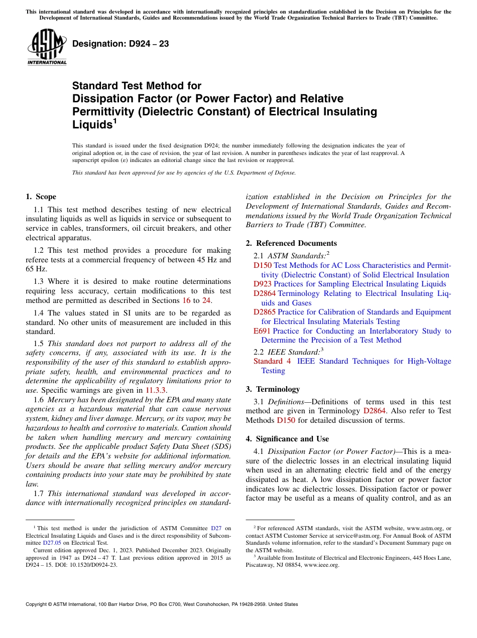 ASTM D924 - 23.pdf_第1页