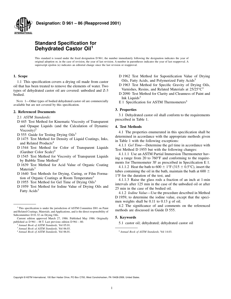 ASTM D961 - 86 (2001).pdf_第1页