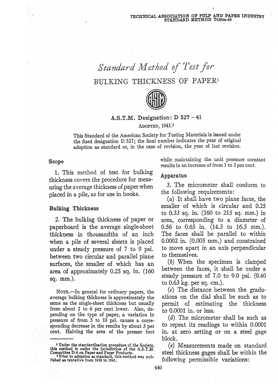 ASTM D527 - 41 scan.pdf_第1页