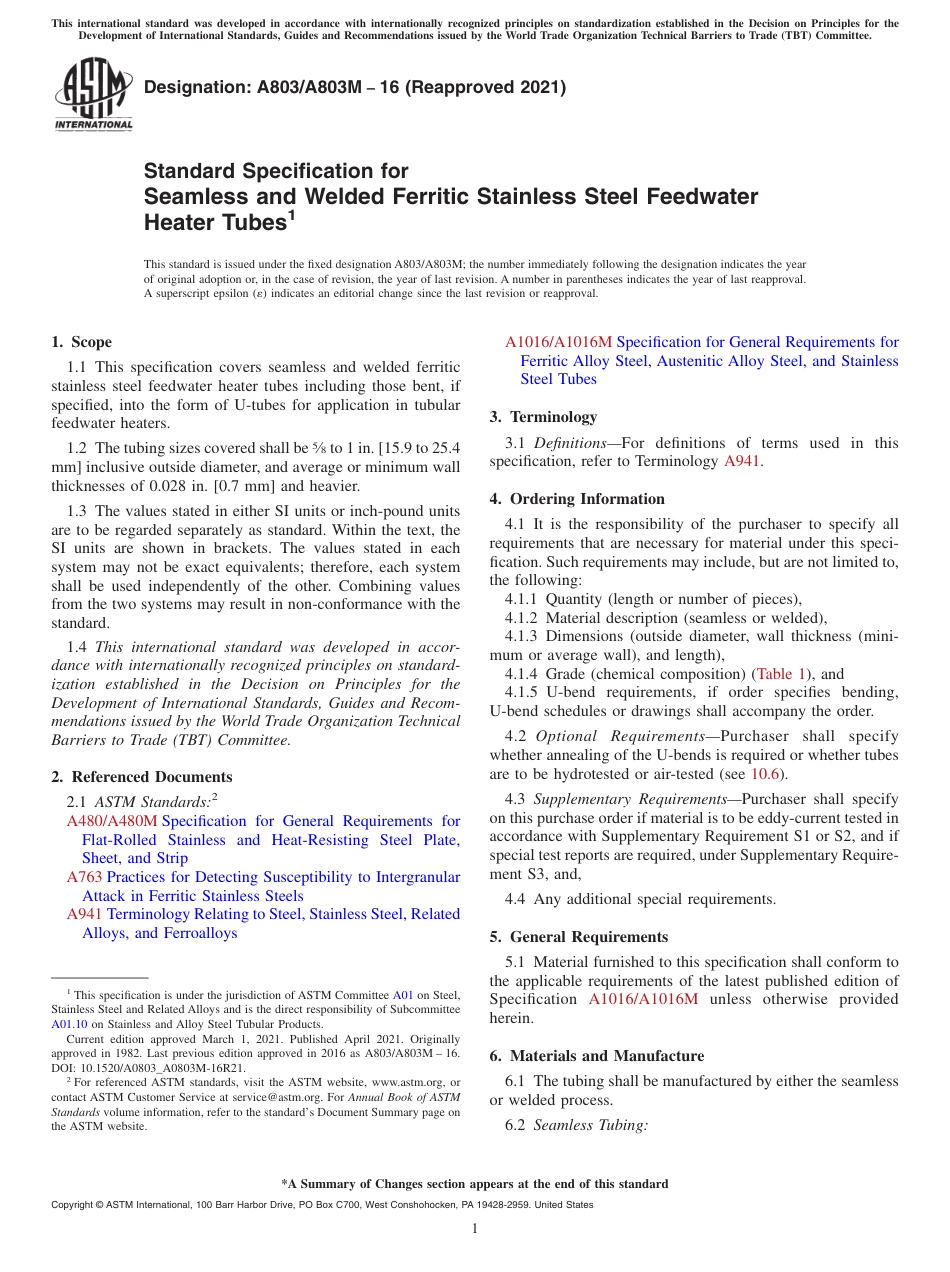 ASTM A803 - A 803M - 16 (2021).pdf_第1页