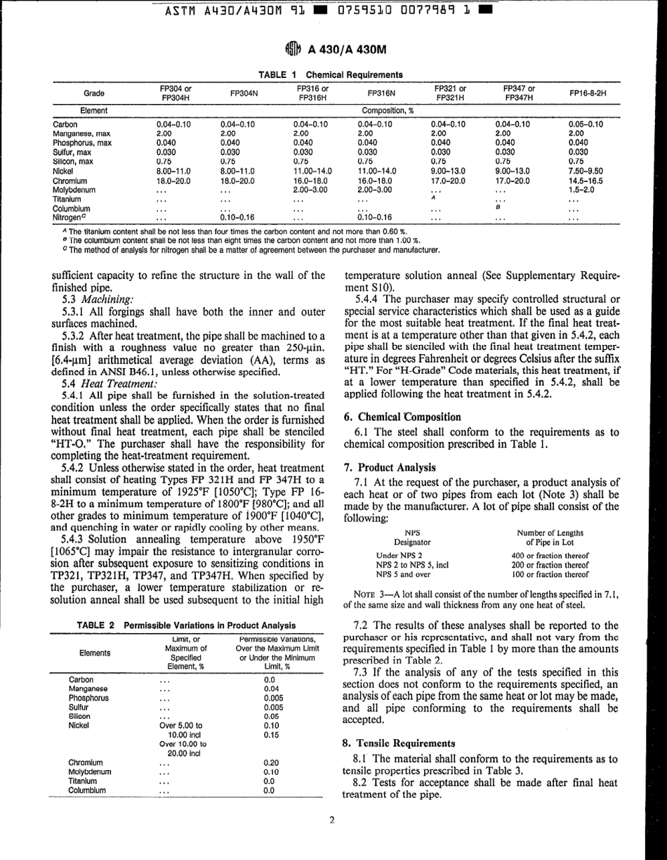 ASTM A430 - A 430M - 91 scan.pdf_第2页