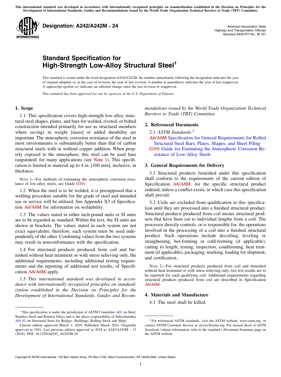 ASTM A242 - A 242M - 24.pdf_第1页