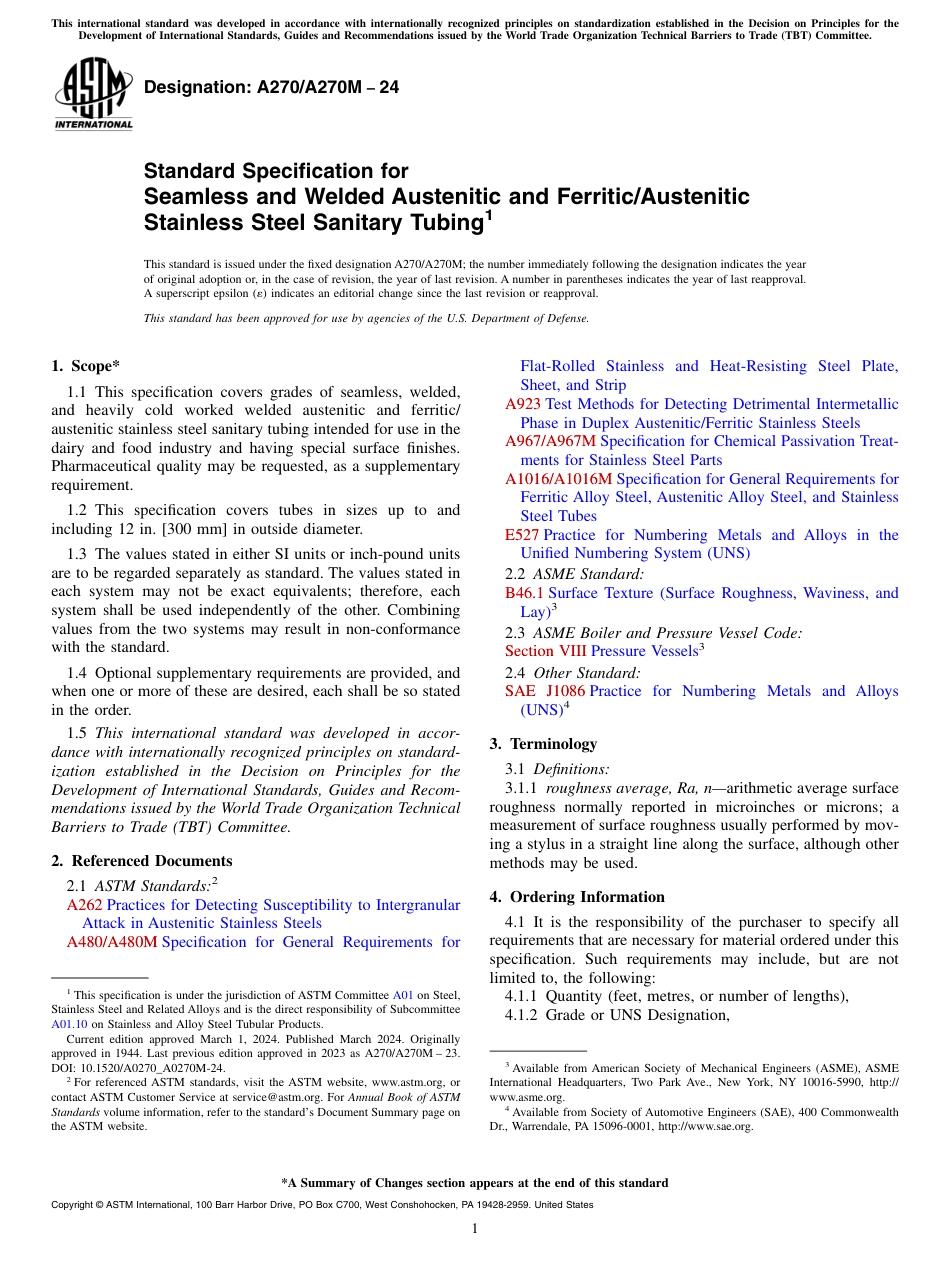 ASTM A270 - A 270M - 24.pdf_第1页