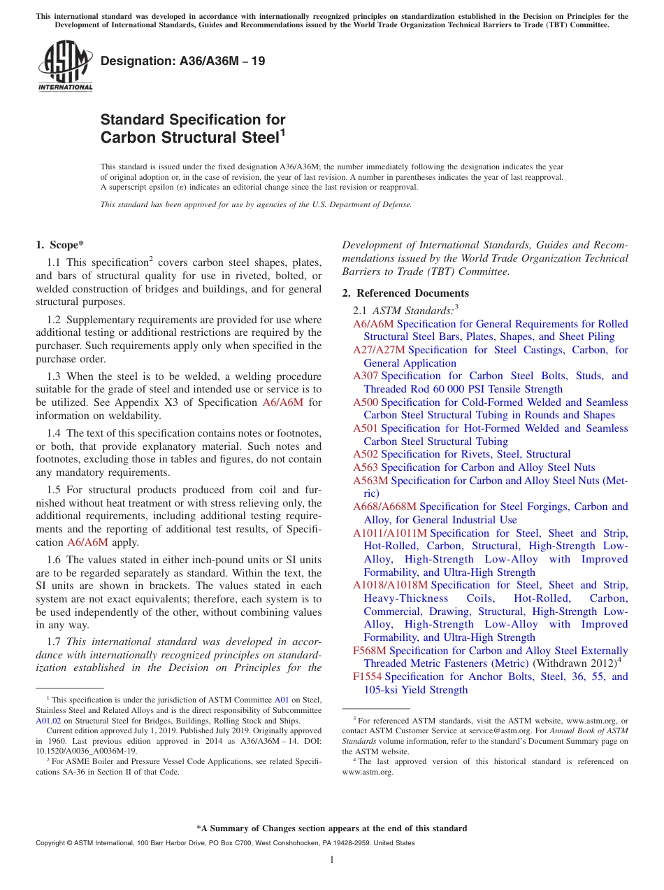 ASTM A36 - A 36M - 19.pdf_第1页
