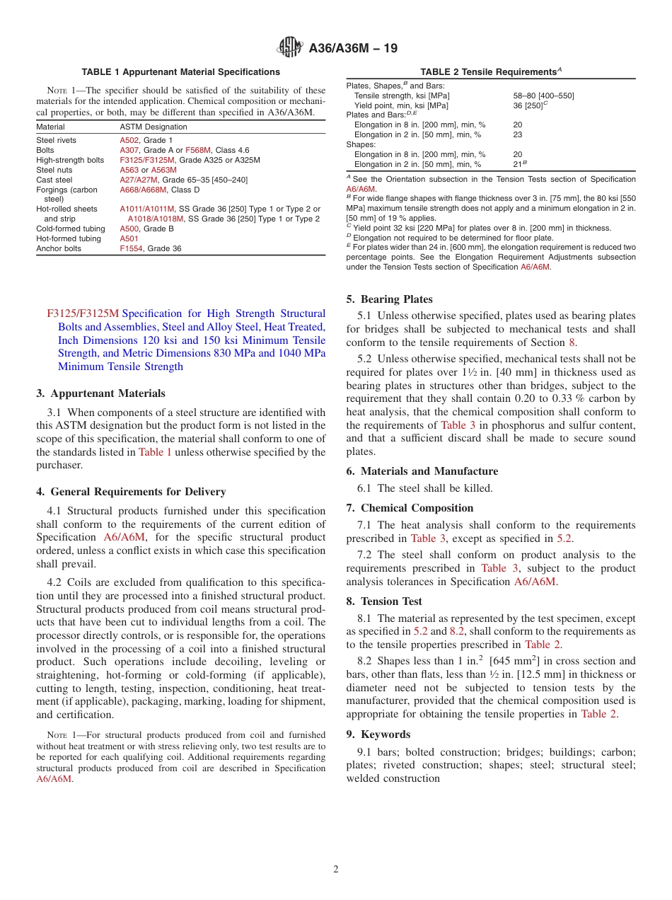 ASTM A36 - A 36M - 19.pdf_第2页
