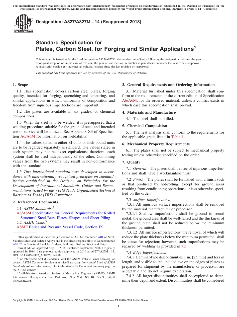 ASTM A827 - A 827M - 14 (2018).pdf_第1页