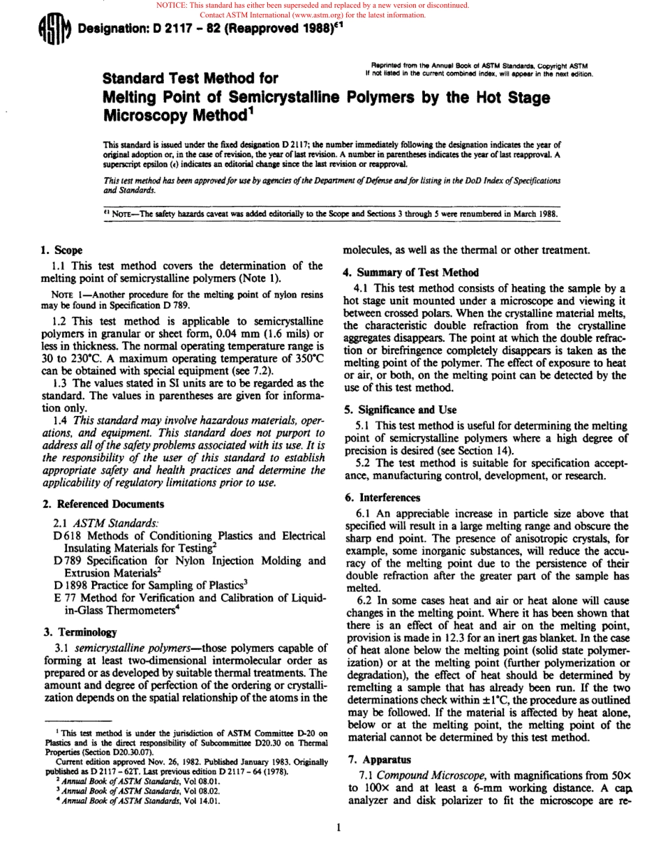 ASTM D2117 - 82 (1988)e1 scan.pdf_第1页