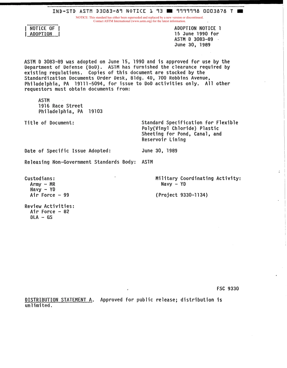 ASTM D3083 - 89 scan.pdf_第1页