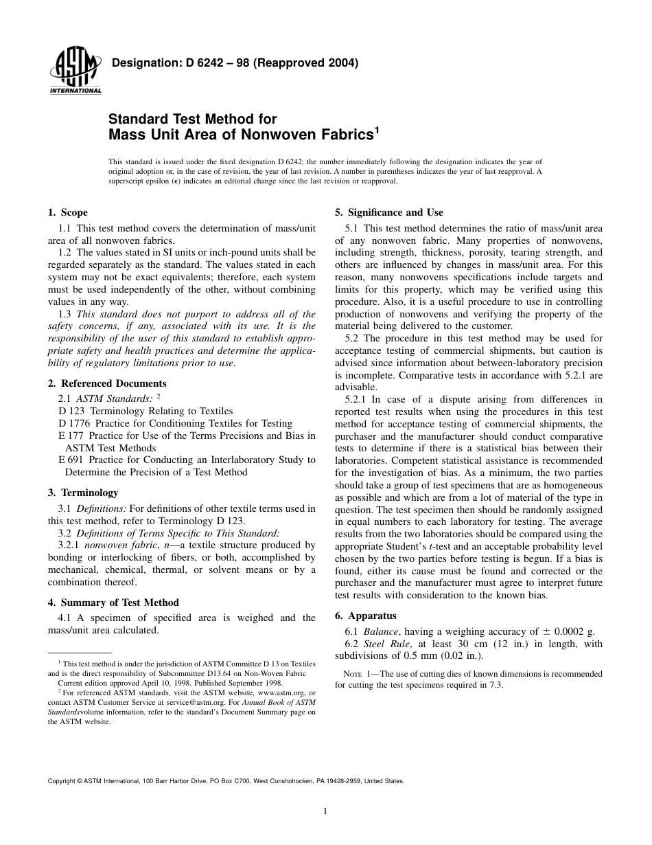 ASTM D6242 - 98 (2004).pdf_第1页