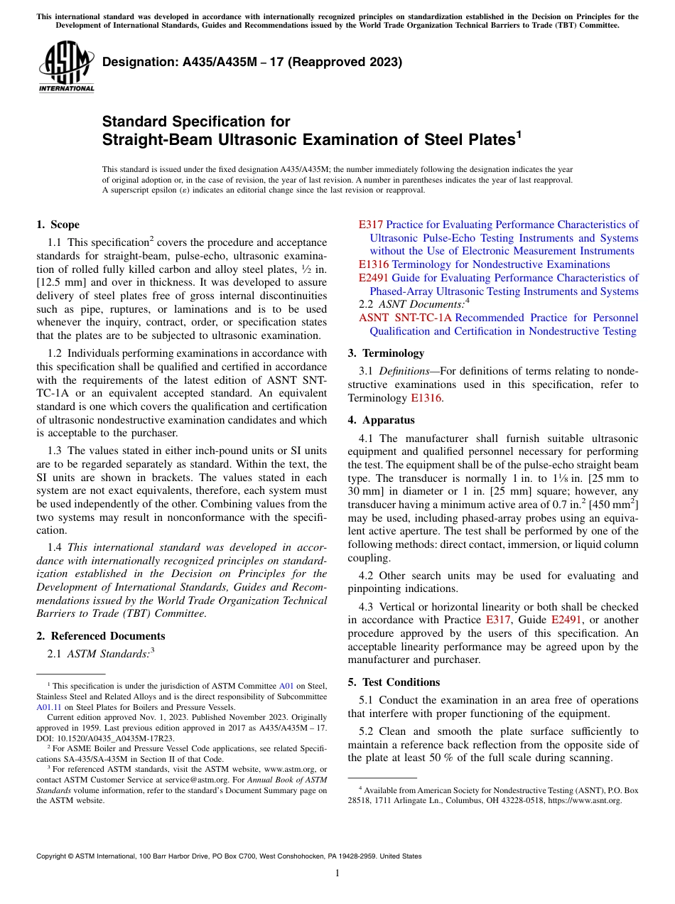 ASTM A435 - A 435M - 17 (2023).pdf_第1页