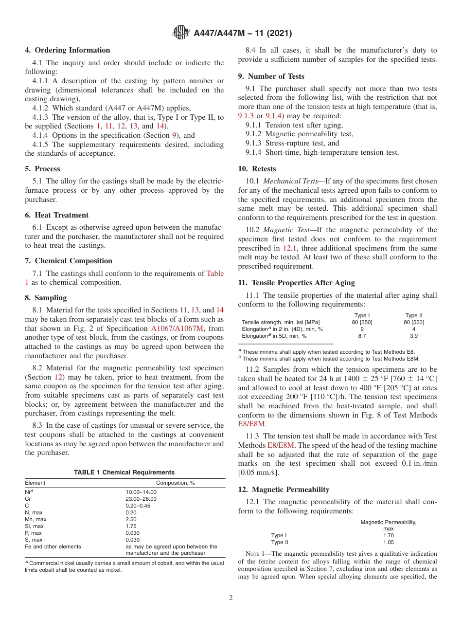 ASTM A447 - A 447M - 11 (2021).pdf_第2页