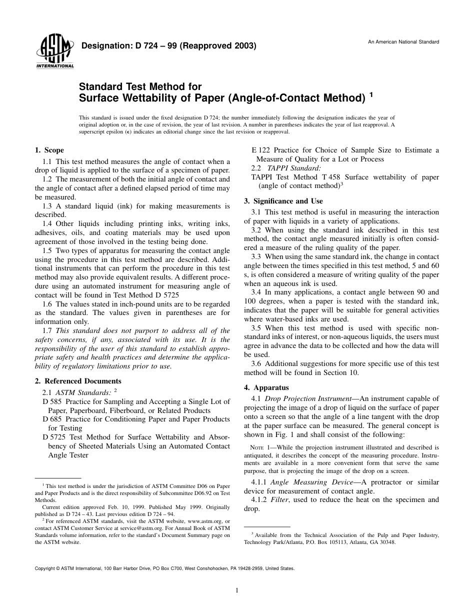 ASTM D724 - 99 (2003).pdf_第1页