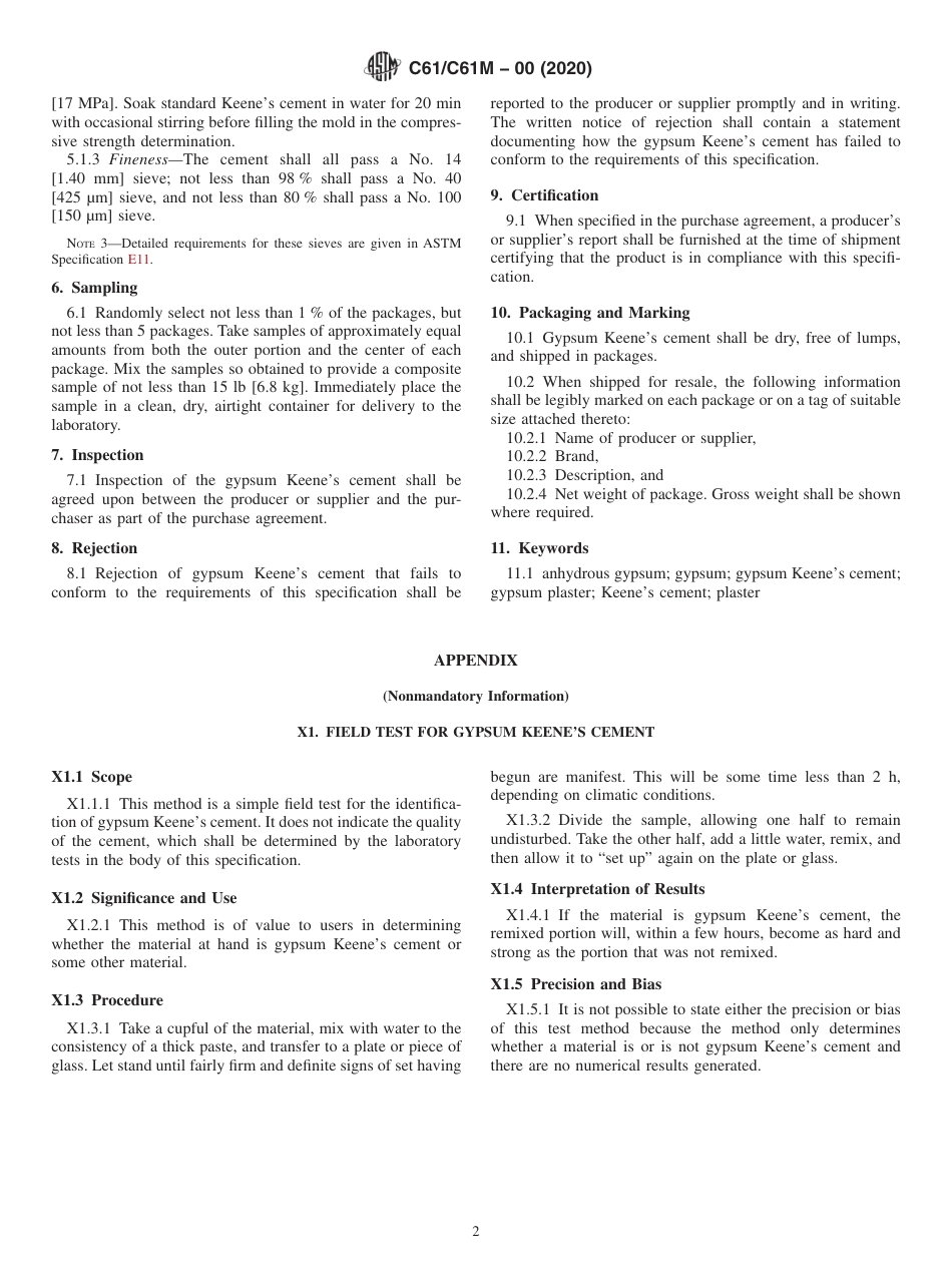 ASTM C61 - C 61M - 00 (2020).pdf_第2页
