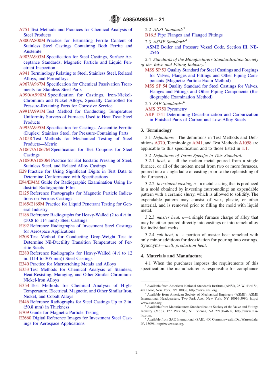 ASTM A985 - A 985M - 21.pdf_第2页