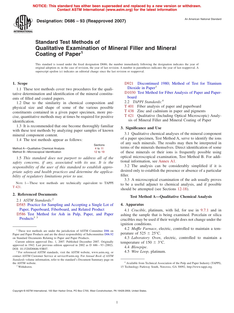 ASTM D686 - 93 (2007).pdf_第1页