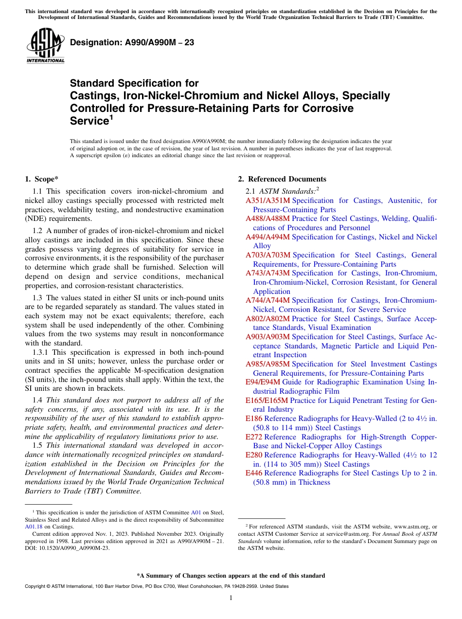 ASTM A990 - A 990M - 23.pdf_第1页