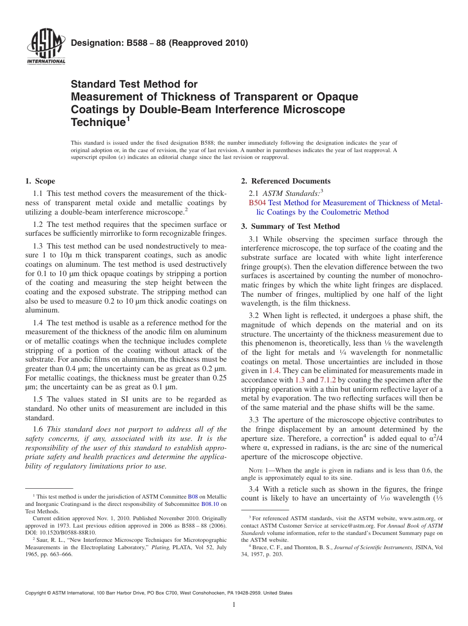 ASTM B588 - 88 (2010).pdf_第1页