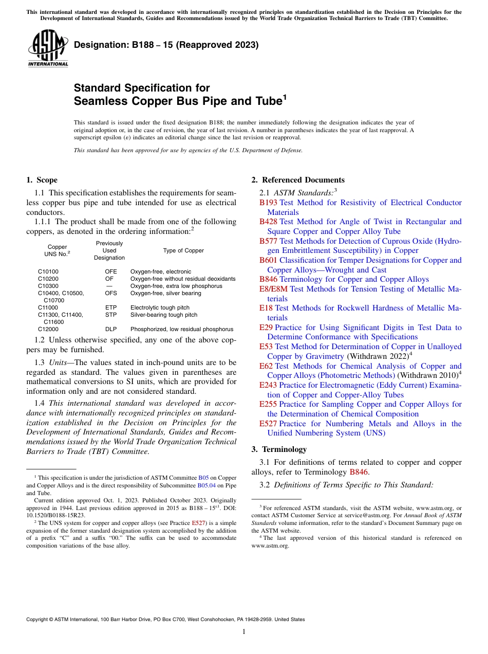 ASTM B188 - 15 (2023).pdf_第1页