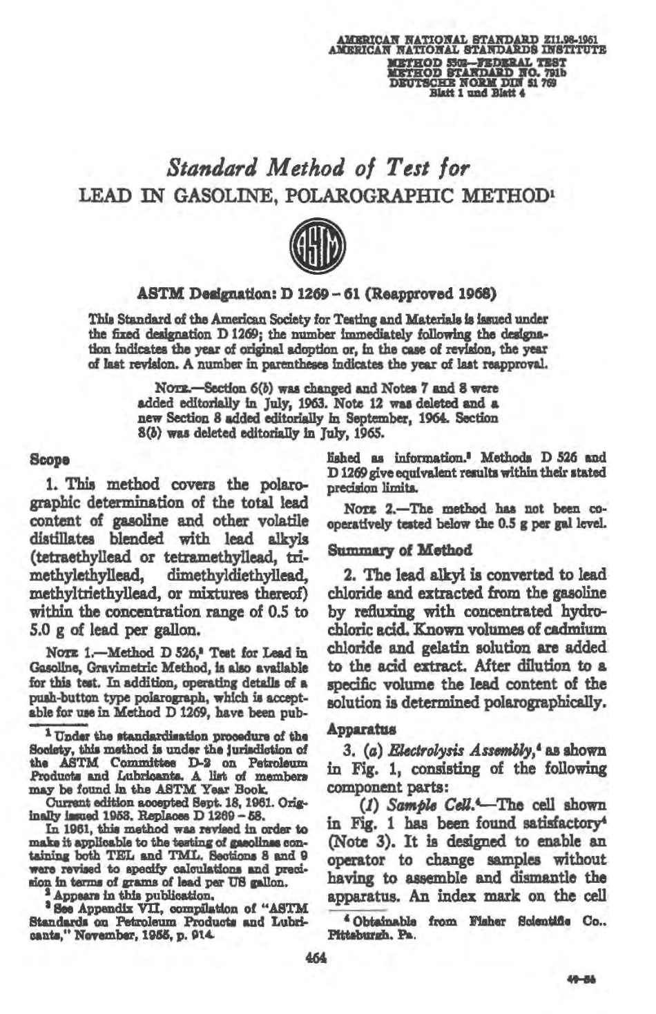 ASTM D1269 - 61 (1968) scan.pdf_第1页