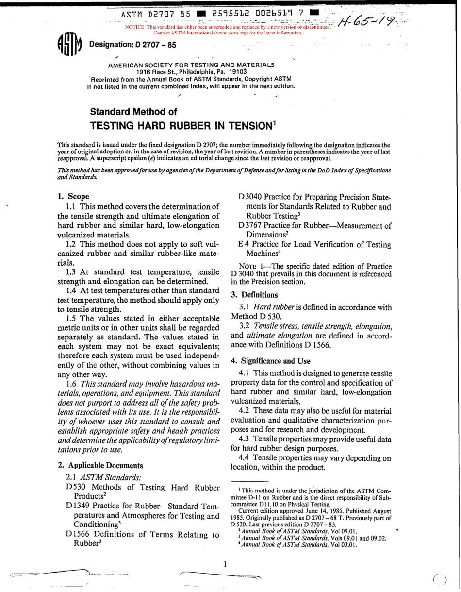 ASTM D2707 - 85 scan.pdf_第1页