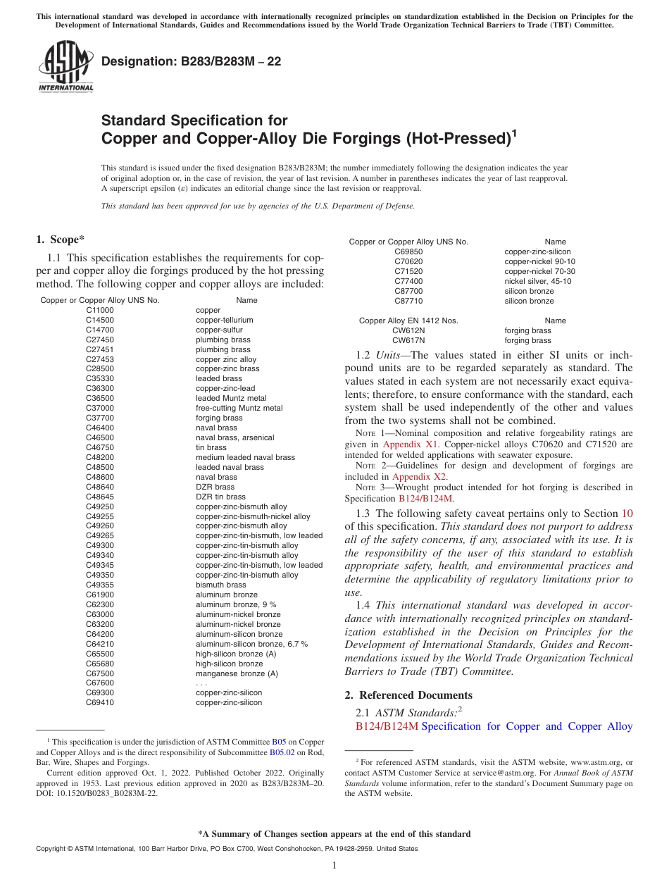 ASTM B283 - B 283M - 22.pdf_第1页
