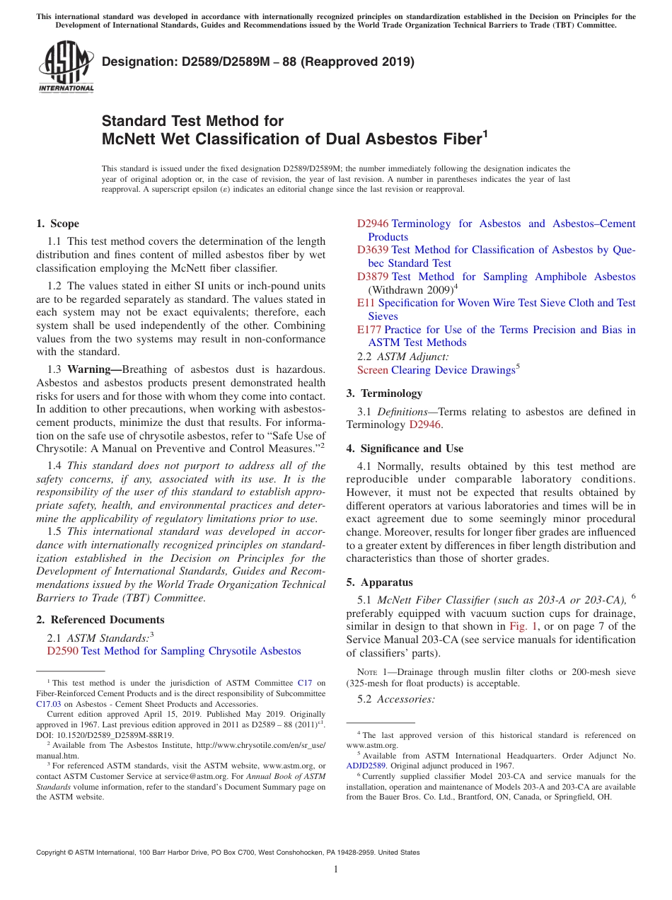 ASTM D2589 - D 2589M - 88 (2019).pdf_第1页