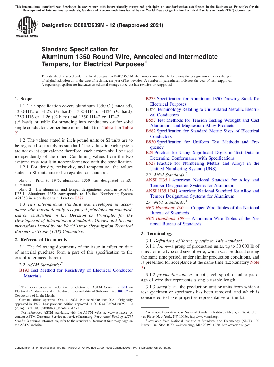 ASTM B609 - B 609M - 12 (2021).pdf_第1页