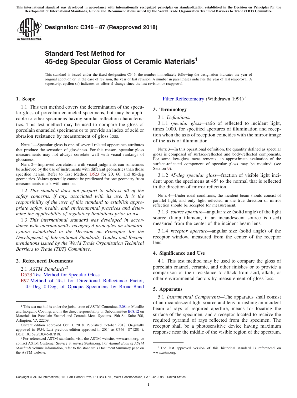 ASTM C346 - 87 (2018).pdf_第1页